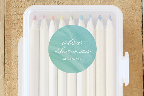 Watercolor Name Label Custom Name Labels