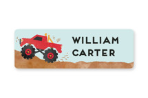 wheelie truck Custom Name Labels
