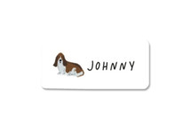 Basset Hound Pup Custom Name Labels
