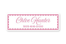 Scalloped Trim Custom Name Labels