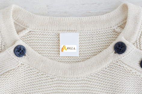 Smiley Giraffe Custom Name Labels
