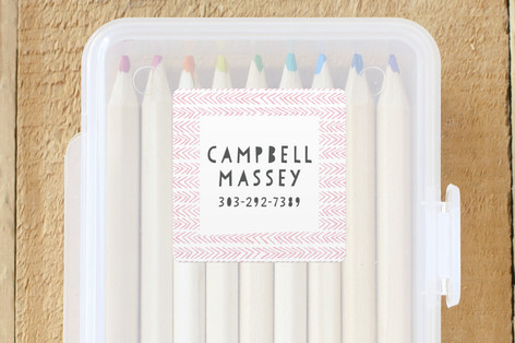 Petite Chevron Custom Name Labels