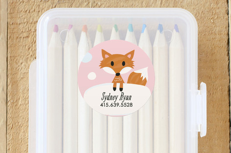 Fox Friend Custom Name Labels