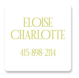 elegant serif Custom Name Labels