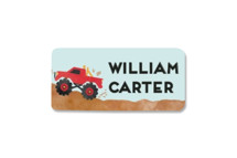 wheelie truck Custom Name Labels