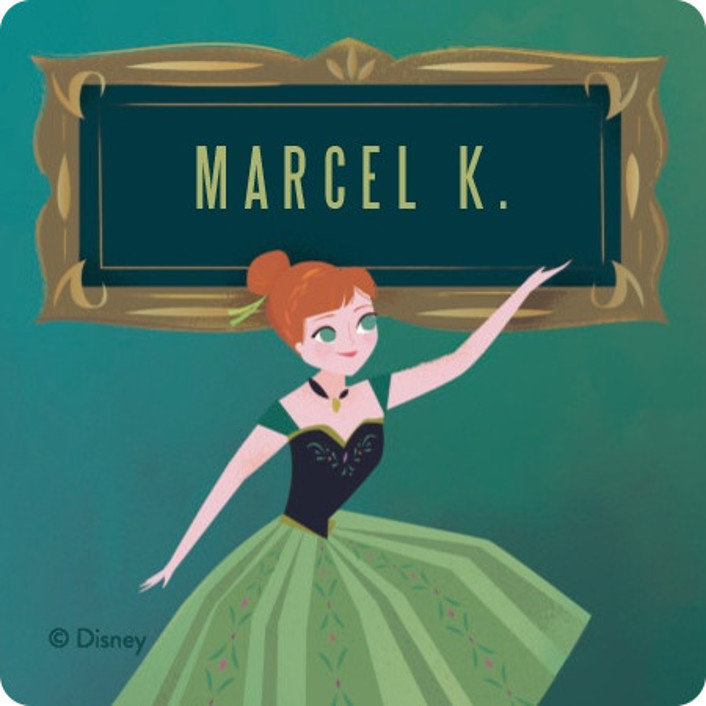 Anna's Frame from Disney's Frozen Custom Name Labels by Lori Wemple