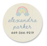 Rainbow Sprinkles Custom Name Labels
