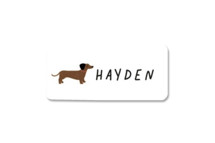 Dachshund Pup Custom Name Labels