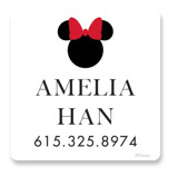 Disney Simply Minnie Custom Name Labels