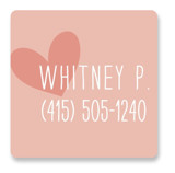 Love From Custom Name Labels