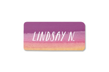 Watercolor Heart Custom Name Labels