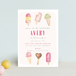 Ice Cream Parlor Children's Birthday Party Postcards