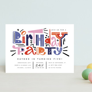 funny letters Children's Birthday Party Postcards