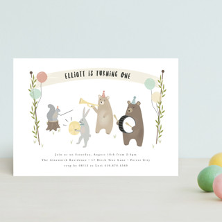 bears marching band Children's Birthday Party Postcards