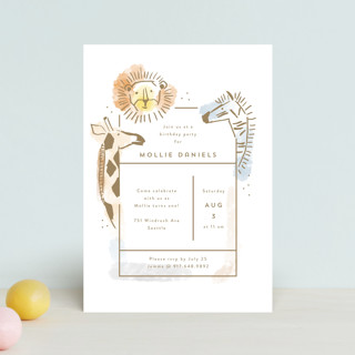 modern safari Children's Birthday Party Postcards