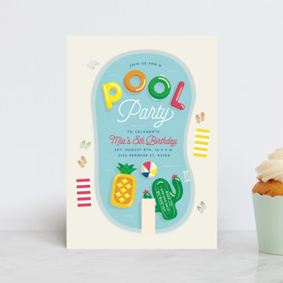 Pool Party Children's Birthday Party Postcards