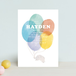 Up, Up and Away Children's Birthday Party Postcards