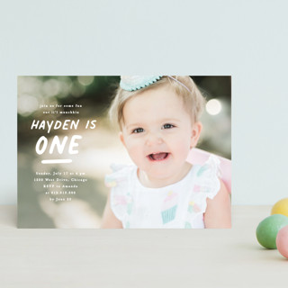 One is Fun Children's Birthday Party Postcards