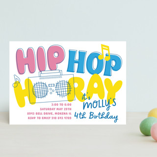 Hip Hop Hooray Children's Birthday Party Postcards
