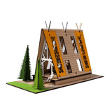 Evergreen Cabin Model Building Kit Arts and Crafts