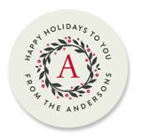 Wreath & Monogram Custom Stickers