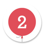 Number Balloon Custom Stickers