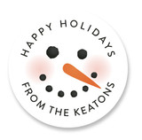 Snowman Face Custom Stickers