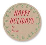 Hand Drawn Holiday Custom Stickers