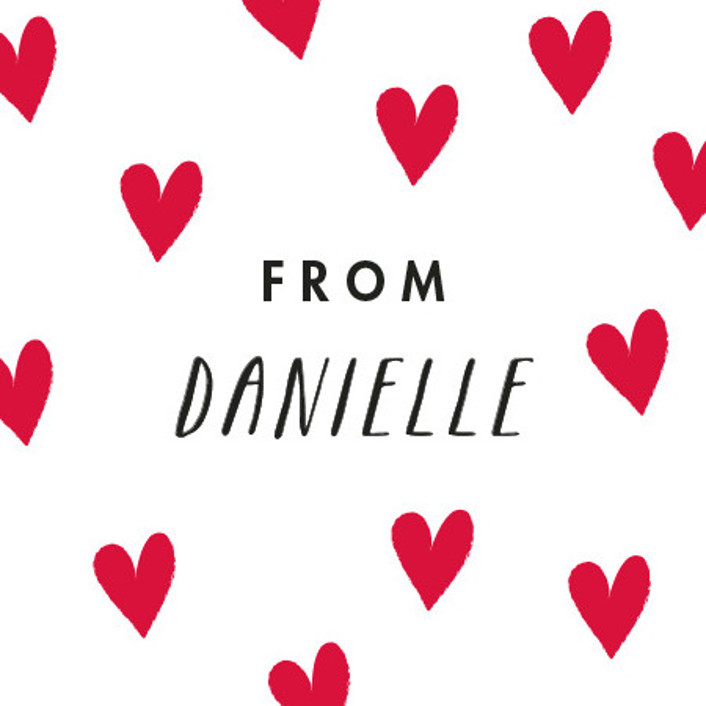 Scattered Hearts Custom Stickers by Stacey Meacham Minted