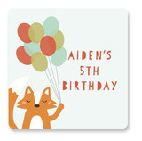 Fox With Balloons by Haley McCoy