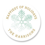 Frosted Snowflake Custom Stickers