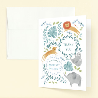 Its getting Wild Children's Birthday Party Thank You Cards