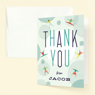 Bounce into a birthday Children's Birthday Party Thank You Cards