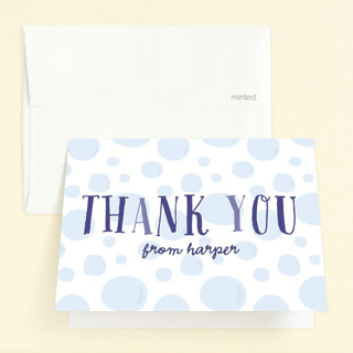 Bubbly Children's Birthday Party Thank You Cards