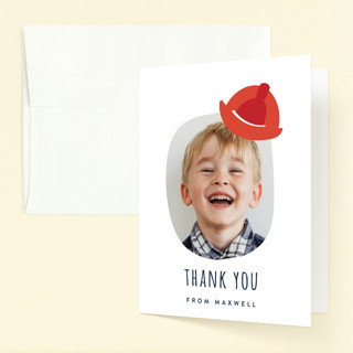 Little Fire Fighter Children's Birthday Party Thank You Cards