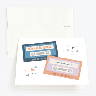 Lets rock Children's Birthday Party Thank You Cards