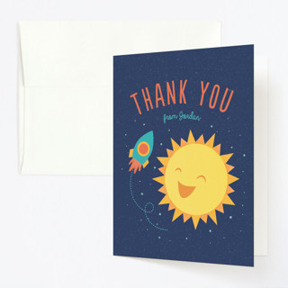 Around The Sun Children's Birthday Party Thank You Cards