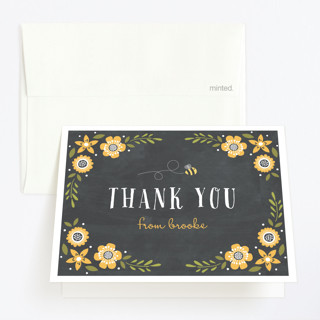 Bee Day Party Children's Birthday Party Thank You Cards