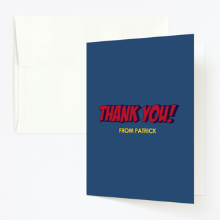 Up Up And Away - Superman Children's Birthday Party Thank You Cards