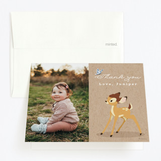 Disney's Bambi Our Deerest Children's Birthday Party Thank You Cards