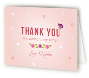 little ballerina Children's Birthday Party Thank You Cards