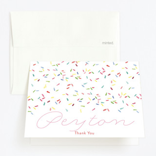 Sprinkle Me One Children's Birthday Party Thank You Cards