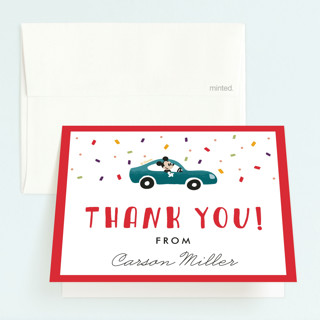 Disney's Mickey Mouse Race Children's Birthday Party Thank You Cards
