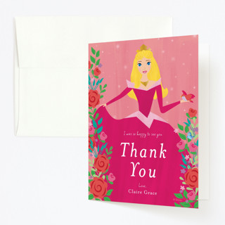 Disney's Briar Rose Children's Birthday Party Thank You Cards