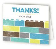 Stacked Blocks Children's Birthday Party Thank You Cards