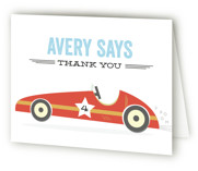 READY SET GO Children's Birthday Party Thank You Cards