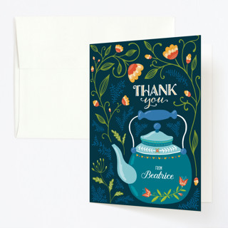 Garden Tea Party Children's Birthday Party Thank You Cards