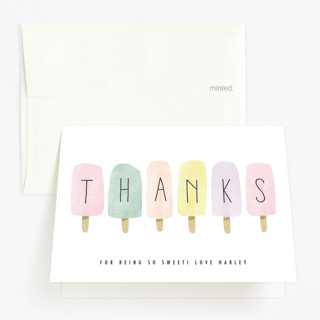 sweet fun in the sun Children's Birthday Party Thank You Cards
