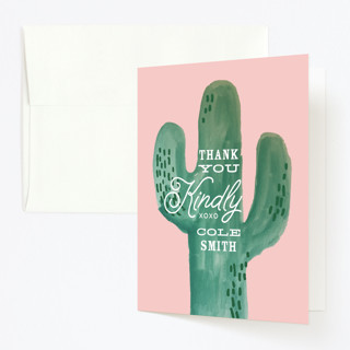 Wild Cactus Children's Birthday Party Thank You Cards