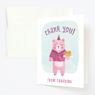 Pancakes & Pajamas Children's Birthday Party Thank You Cards
